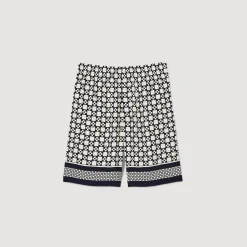 Sandro Paris Pantalones & Bermudas<Bermudas Con Estampado Square Cross