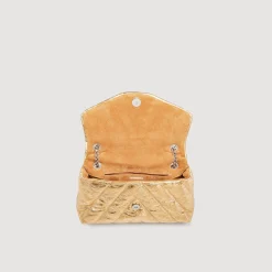 Sandro Paris Bolsos De Hombro<Bolso Acolchado De Cuero Metalizado