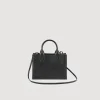 Sandro Paris Bolsos Tote<Bolso Cabas Pequeno De Piel Certificada