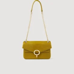 Sandro Paris Bolsos De Hombro<Bolso Pequeno Yza De Piel Efecto Lagarto