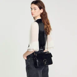 Sandro Paris Bolsos De Hombro<Bolso Yza Piel De Curtiduria Certificada