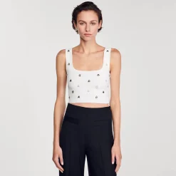 Sandro Paris Conjuntos<Bralette De Punto Con Colgantes