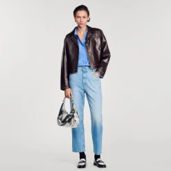 Sandro Paris Tops & Camisas<Camisa A Rayas Y Corazon De Brillantes