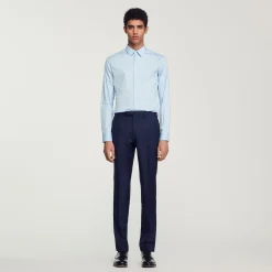 Sandro Paris Camisas<Camisa Ajustada De Algodon Stretch