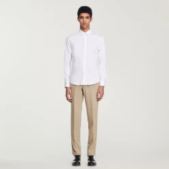 Sandro Paris Camisas<Camisa Ajustada De Algodon Stretch