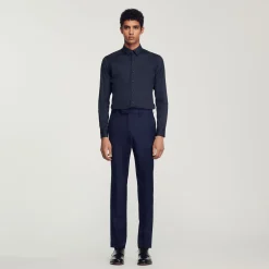 Sandro Paris Camisas<Camisa Ajustada De Algodon Stretch