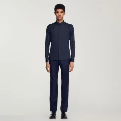 Sandro Paris Camisas<Camisa Ajustada De Algodon Stretch