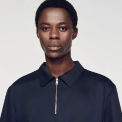 Sandro Paris Camisas<Camisa Con Cremallera En El Cuello