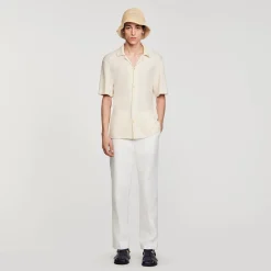 Sandro Paris Camisas<Camisa Con Cuello Italiano