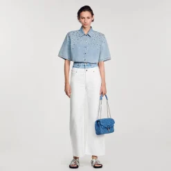 Sandro Paris Conjuntos<Camisa Corta Con Strass