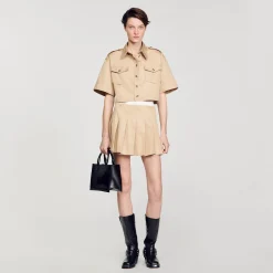 Sandro Paris Tops & Camisas<Camisa Corta De Oficial