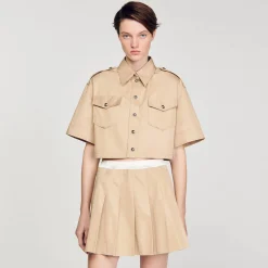 Sandro Paris Tops & Camisas<Camisa Corta De Oficial