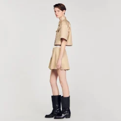 Sandro Paris Tops & Camisas<Camisa Corta De Oficial