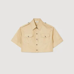 Sandro Paris Tops & Camisas<Camisa Corta De Oficial