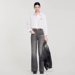 Sandro Paris Tops & Camisas<Camisa Corta De Popelina