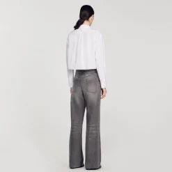 Sandro Paris Tops & Camisas<Camisa Corta De Popelina