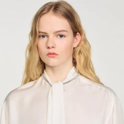 Sandro Paris Tops & Camisas<Camisa Corta De Seda