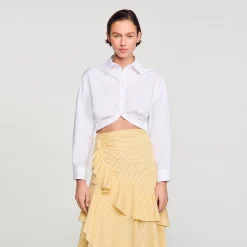 Sandro Paris Tops & Camisas<Camisa Corta Retorcida