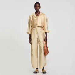 Sandro Paris Conjuntos<Camisa Corta Satinada