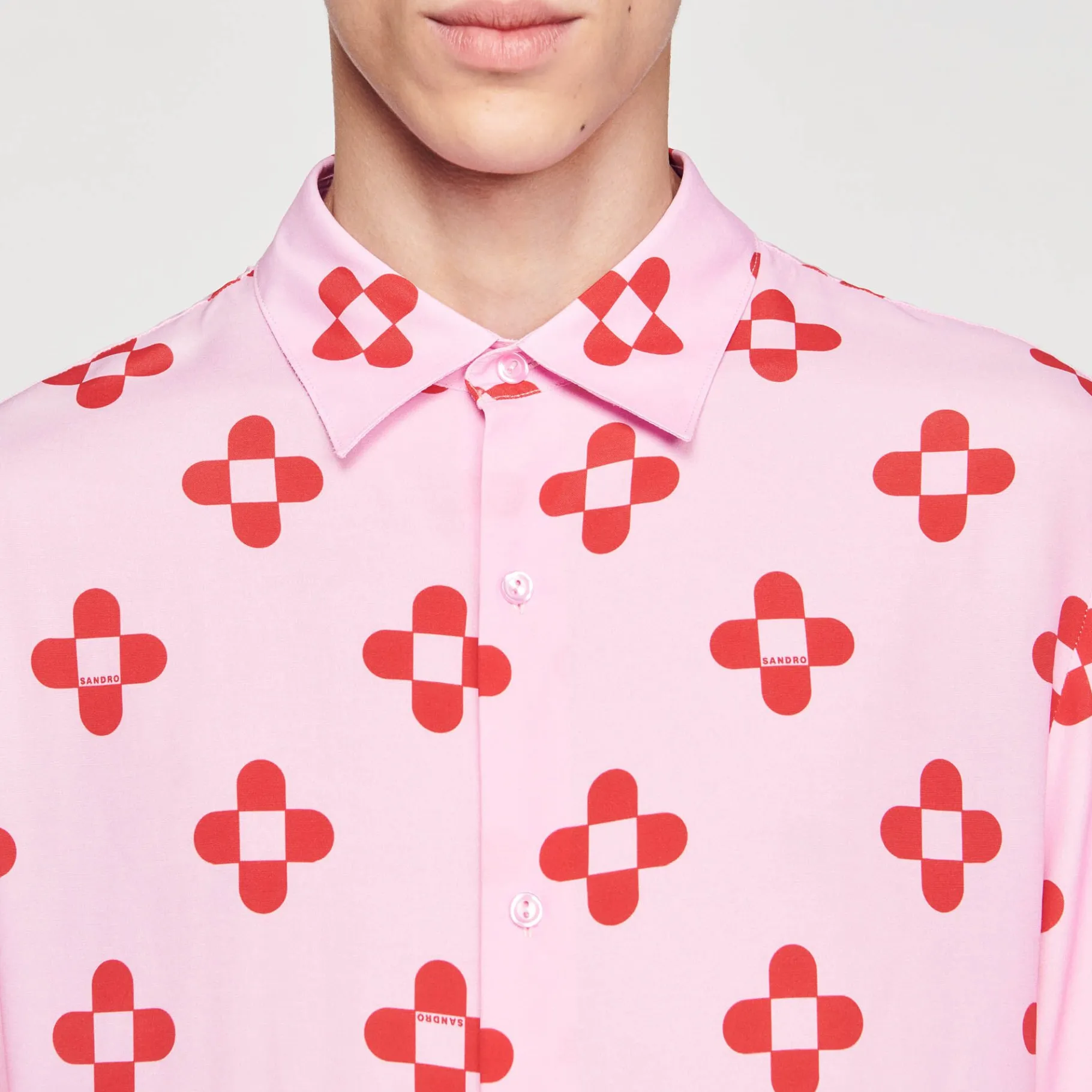 Sandro Paris Camisas<Camisa De Manga Corta Cross Flower
