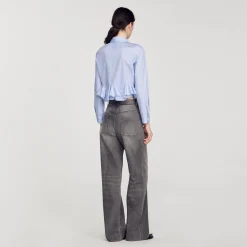 Sandro Paris Tops & Camisas<Camisa De Popelina A Rayas