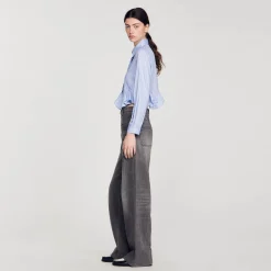 Sandro Paris Tops & Camisas<Camisa De Popelina A Rayas