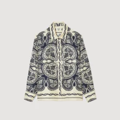 Sandro Paris Conjuntos<Camisa De Seda Estampada