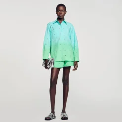 Sandro Paris Conjuntos<Camisa Dip Dye Con Strass