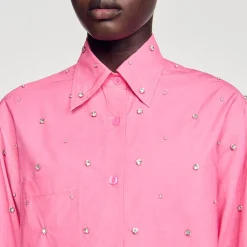 Sandro Paris Conjuntos<Camisa Dip Dye Con Strass