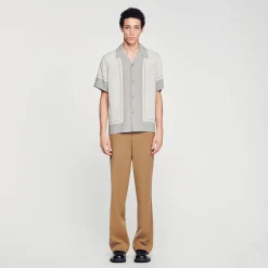 Sandro Paris Camisas<Camisa Estampada De Manga Corta