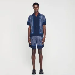 Sandro Paris Camisas<Camisa Estampada De Manga Corta