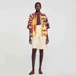 Sandro Paris Conjuntos<Camisa Fluida Estampada