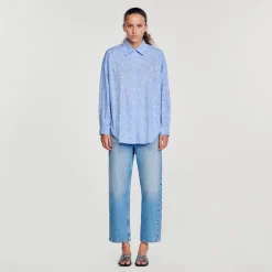 Sandro Paris Tops & Camisas<Camisa Oversize Con Estras