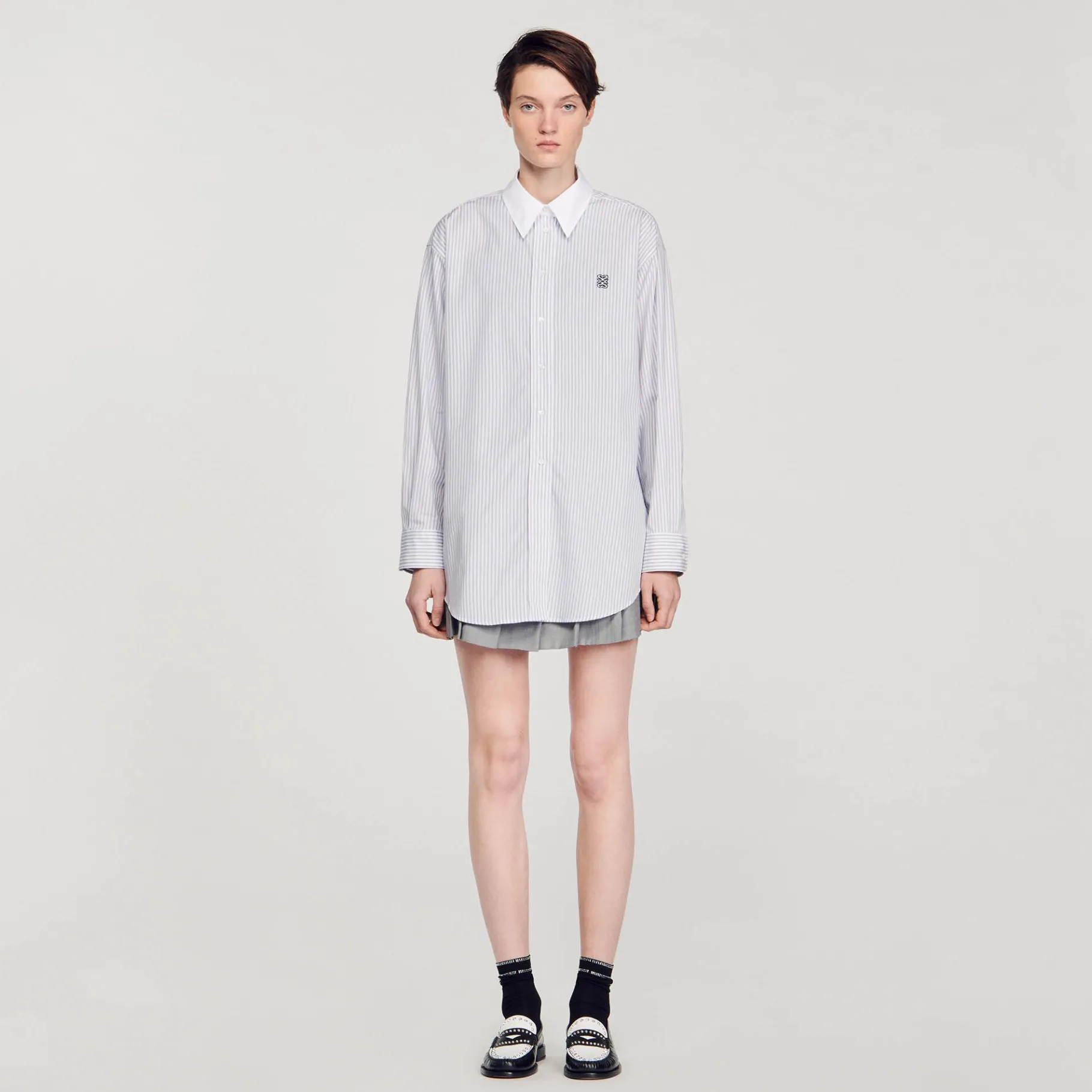 Sandro Paris Tops & Camisas<Camisa Oversize De Rayas