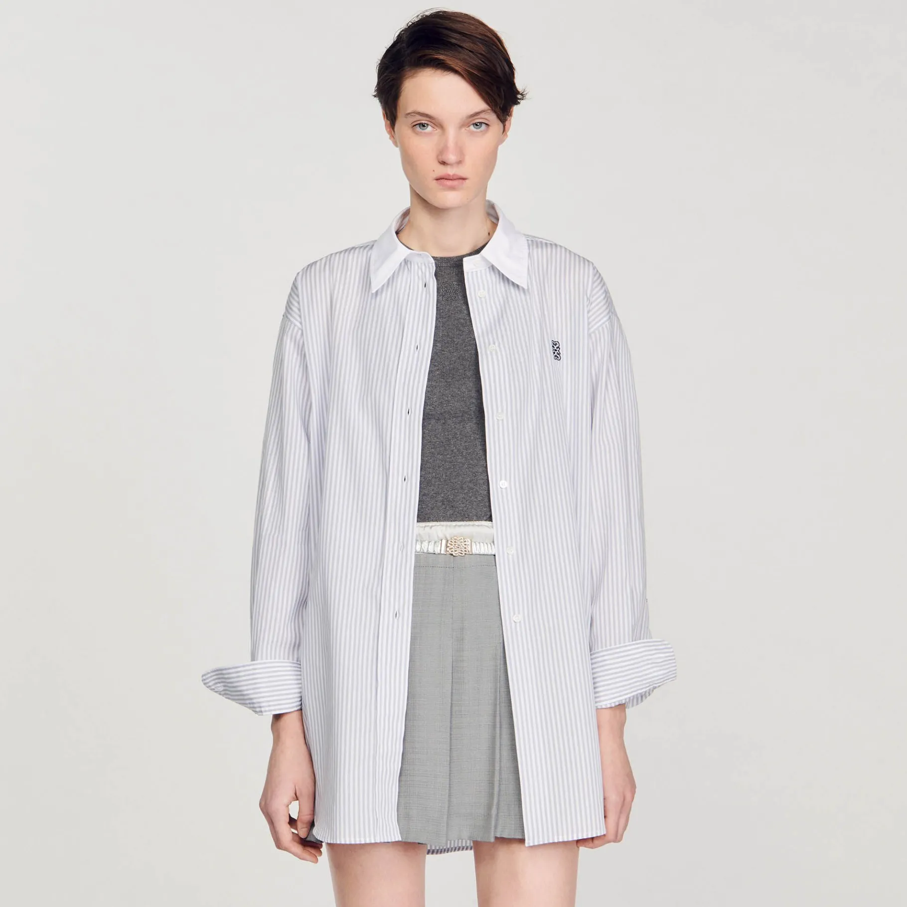 Sandro Paris Tops & Camisas<Camisa Oversize De Rayas