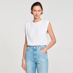 Sandro Paris Camisetas<Camiseta Corta De Algodon