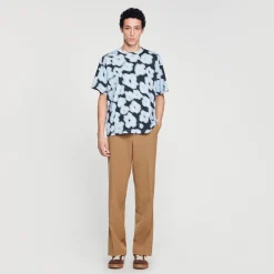 Sandro Paris Camisetas & Polos<Camiseta De Algodon Con Flores