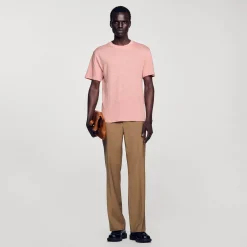 Sandro Paris Camisetas & Polos<Camiseta De Lino Certificado