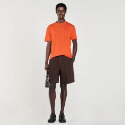 Sandro Paris Camisetas & Polos<Camiseta De Lino Certificado