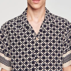 Sandro Paris Camisas<Camiseta De Manga Corta Square Cross