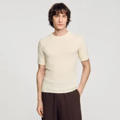 Sandro Paris Camisetas & Polos<Camiseta De Punto De Rizo