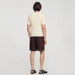 Sandro Paris Camisetas & Polos<Camiseta De Punto De Rizo