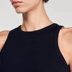 Sandro Paris Camisetas<Camiseta Sin Mangas Con Bordado