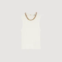 Sandro Paris Jerseys & Cárdigans<Camiseta Sin Mangas Con Cuello Joya