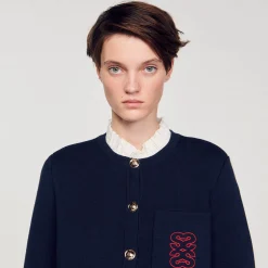 Sandro Paris Jerseys & Cárdigans<Cardicoat Con Cuello De Volantes