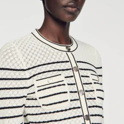 Sandro Paris Conjuntos<Cardicoat Corto De Rayas