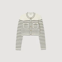 Sandro Paris Conjuntos<Cardicoat Corto De Rayas