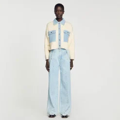 Sandro Paris Jerseys & Cárdigans<Cardicoat Oversize De Dos Materiales