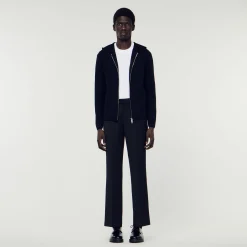 Sandro Paris Jerséis & Chalecos<Cardigan Con Capucha Y Cremallera