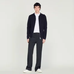 Sandro Paris Jerséis & Chalecos<Cardigan Con Capucha Y Cremallera